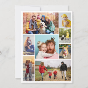 Create Your Own 8 Photo Collage Greeting Card