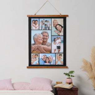 Create Your Own 8 Photo Collage Hanging Tapestry