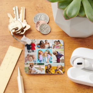 Create Your Own 8 Photo Collage Key Ring