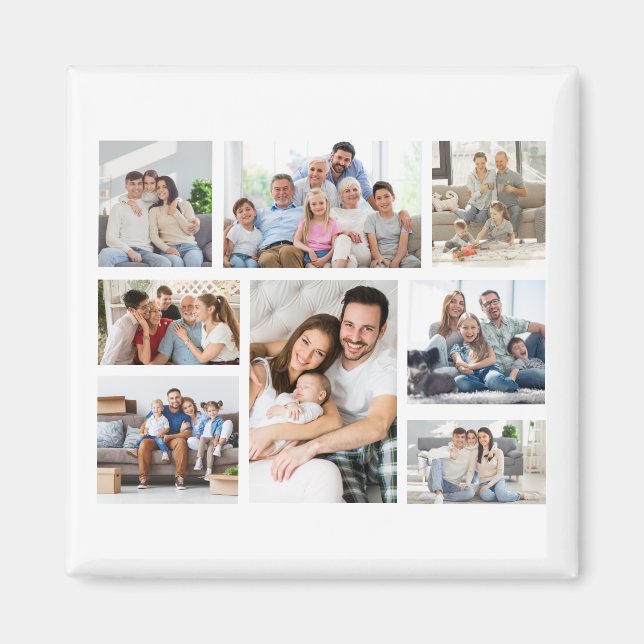 Create Your Own 8 Photo Collage Magnet (Front)