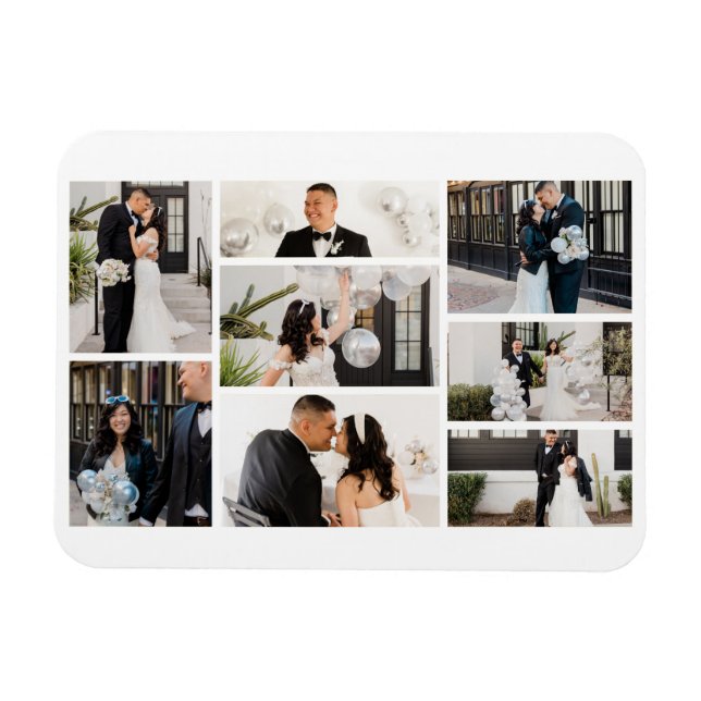 Create Your Own 8 Photo Collage Magnet (Horizontal)