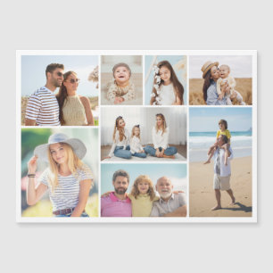 Create Your Own 8 Photo Collage Magnetic Card