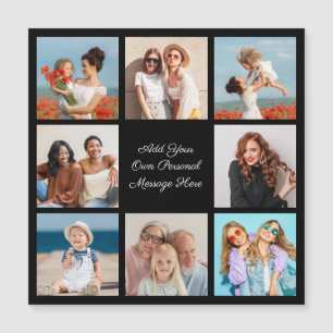 Create Your Own 8 Photo Collage Magnetic Card