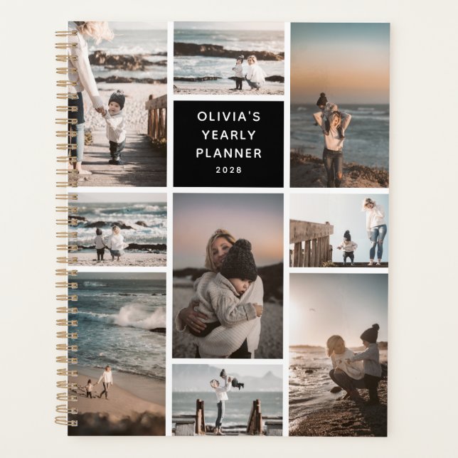 Create Your Own 8 Photo Collage Personalised Year Planner (Front)