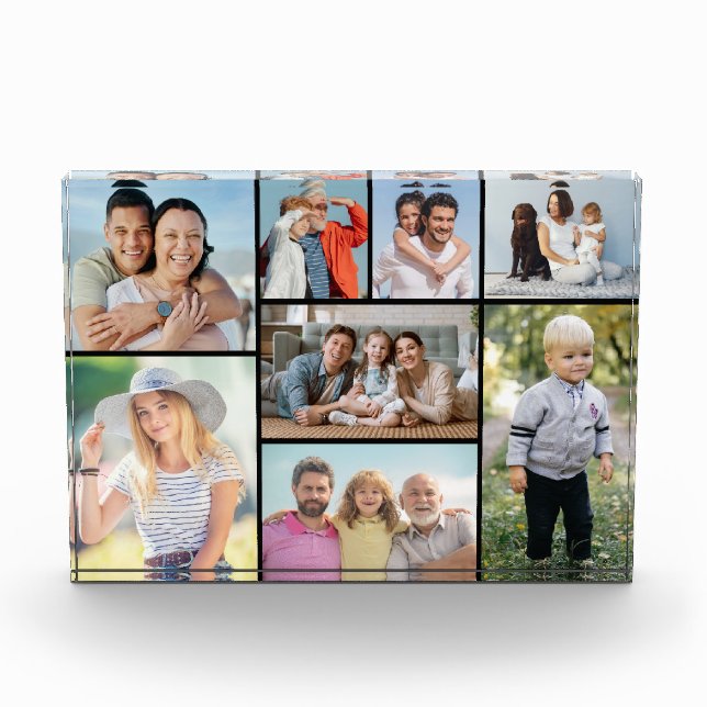 Create Your Own 8 Photo Collage Photo Block (Front)