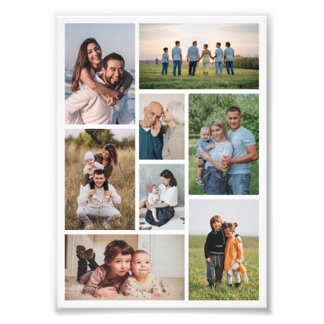 Create Your Own 8 Photo Collage Photo Enlargement (Front)