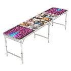 Create your Own 8 Photo Collage Pink Neon Sign