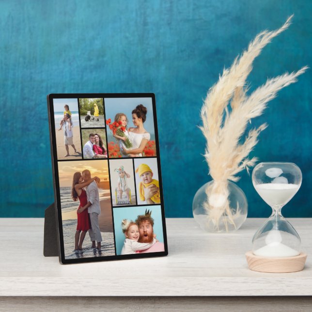 Create Your Own 8 Photo Collage Plaque (Side)