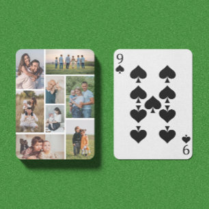 Create Your Own 8 Photo Collage Playing Cards
