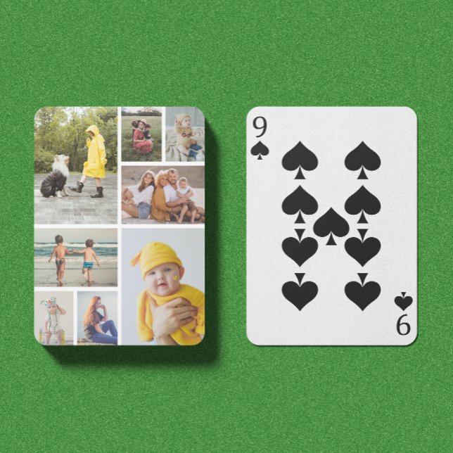 Create Your Own 8 Photo Collage Playing Cards (8 Photo Collage Playing Cards)