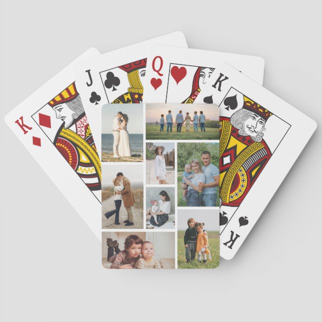 Create Your Own 8 Photo Collage Playing Cards (Back)