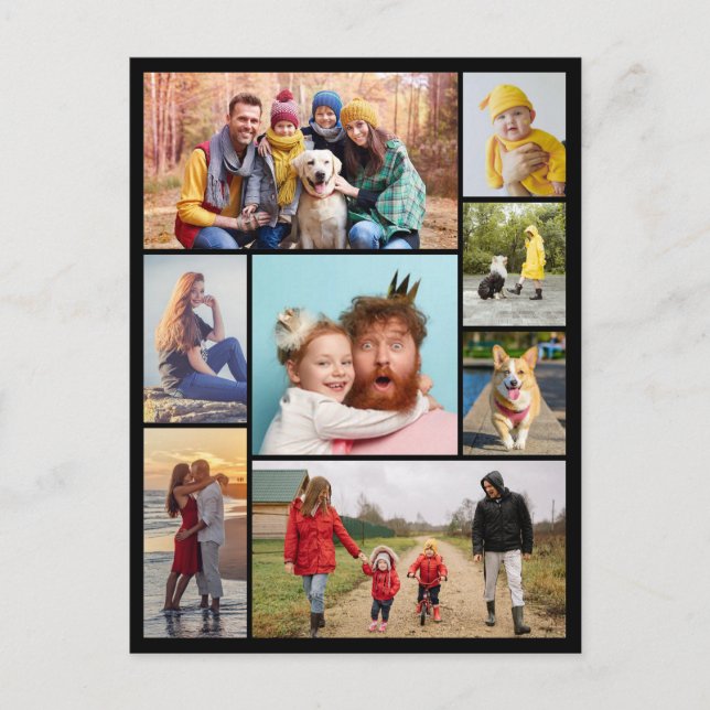 Create Your Own 8 Photo Collage  Postcard (Front)