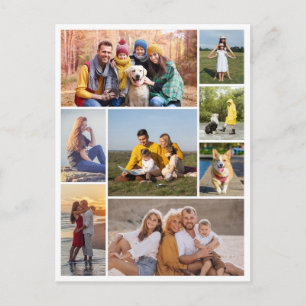 Create Your Own 8 Photo Collage Postcard