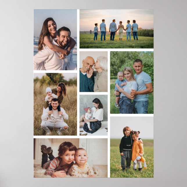 Create Your Own 8 Photo Collage Poster (Front)
