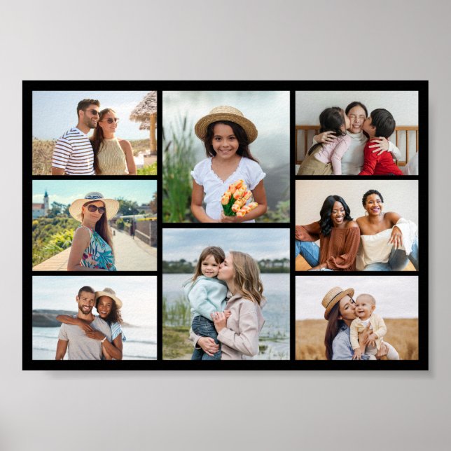 Create Your Own 8 Photo Collage Poster (Front)