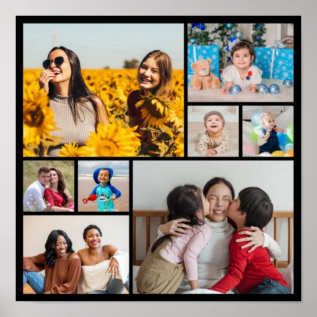 Create Your Own 8 Photo Collage Poster (Front)