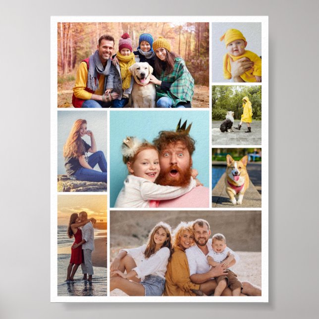 Create Your Own 8 Photo Collage Poster (Front)