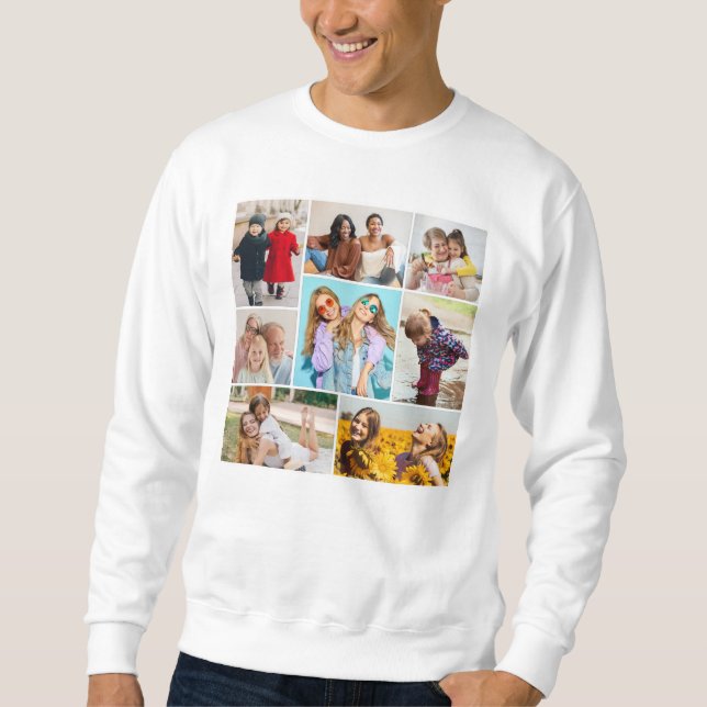 Create Your Own 8 Photo Collage Sweatshirt (Front)
