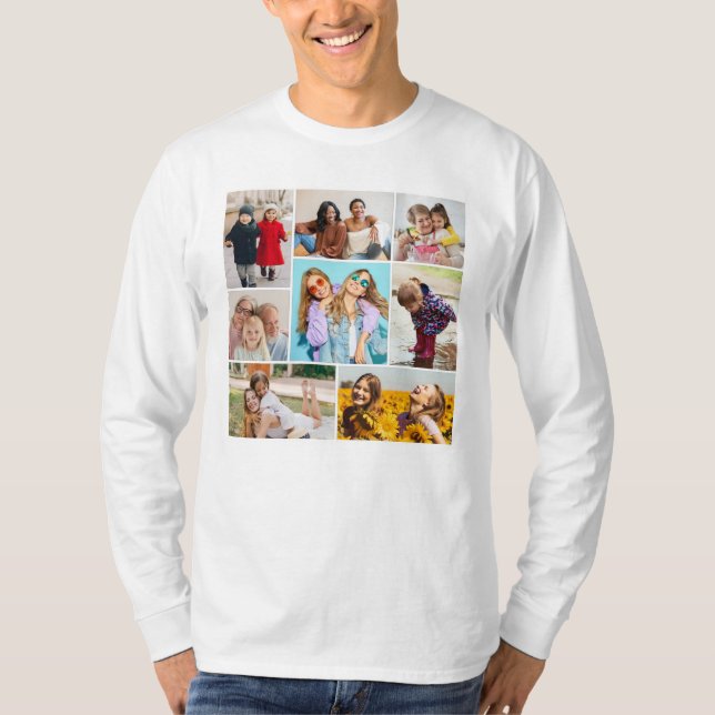 Create Your Own 8 Photo Collage T-Shirt (Front)