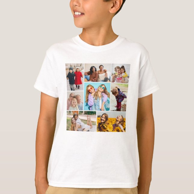 Create Your Own 8 Photo Collage T-Shirt (Front)