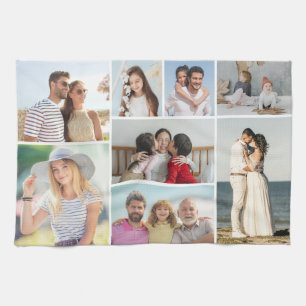 Create Your Own 8 Photo Collage  Tea Towel