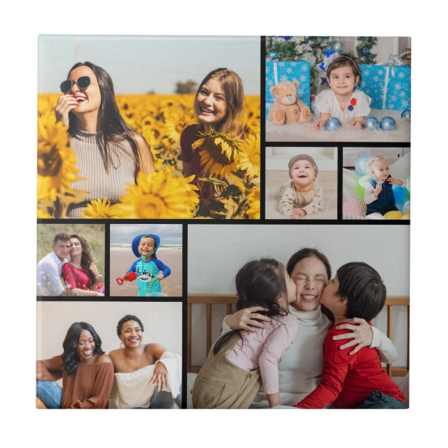 Create Your Own 8 Photo Collage Tile (Front)