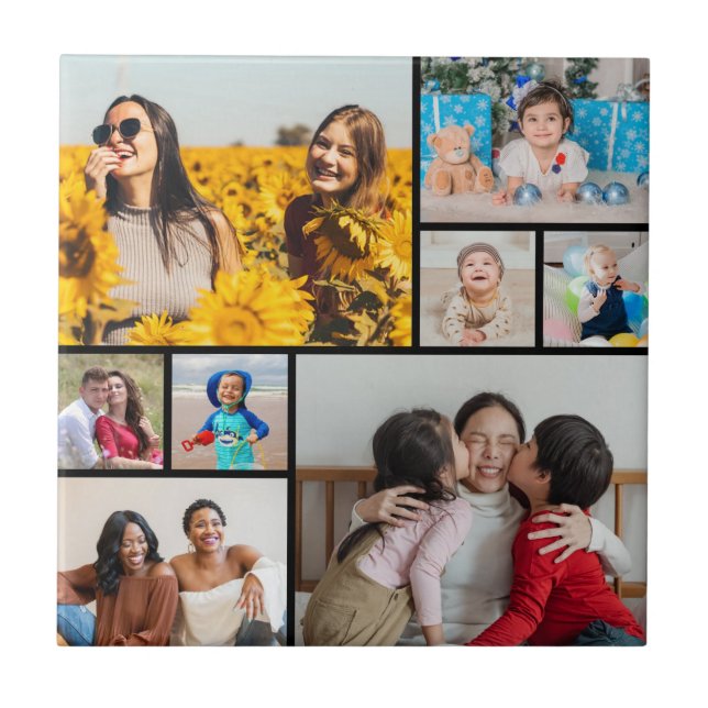 Create Your Own 8 Photo Collage Tile (Front)