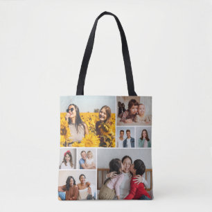 Create Your Own 8 Photo Collage Tote Bag
