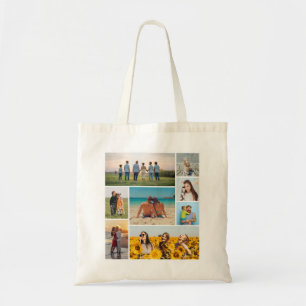 Create Your Own 8 Photo Collage Tote Bag
