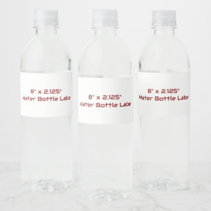 Create Your Own 8" x 2.125" Water Bottle Labe Label