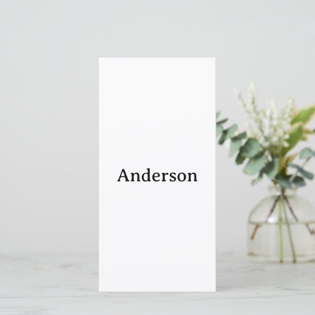 Create Your Own 8" x 4" Flat Thank You Card (Standing Front)