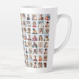 Create Your Own 96 Photo Collage Latte Mug