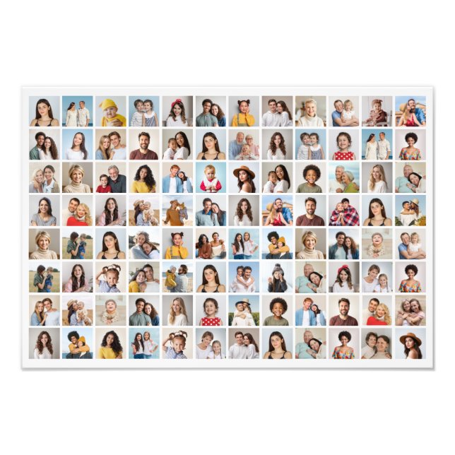 Create Your Own 96 Photo Collage Photo Enlargement (Front)