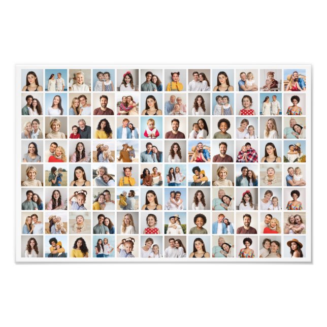 Create Your Own 96 Photo Collage Photo Enlargement Print (Front)