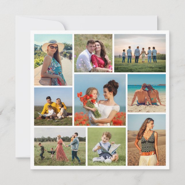 Create Your Own 9 Photo Collage Card (Front)