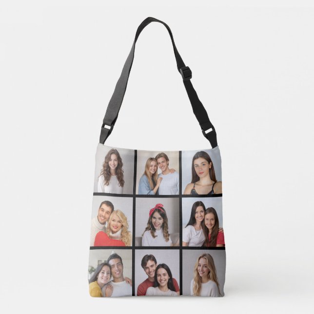 Create Your Own 9 Photo Collage Crossbody Bag (Back)