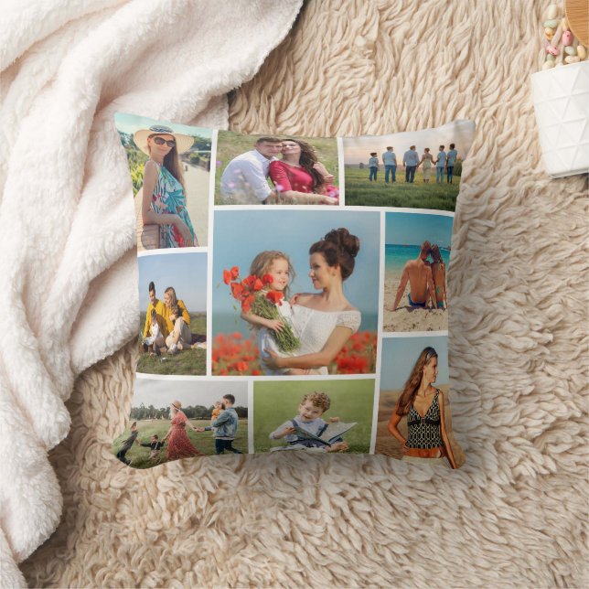 Create Your Own 9 Photo Collage Cushion (Blanket)