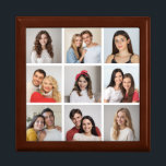 Create Your Own 9 Photo Collage Gift Box<br><div class="desc">Create your own 9 Photo Collage for Christmas, Birthdays, Weddings, Anniversaries, Graduations, Father's Day, Mother's Day or any other Special Occasion, with our easy-to-use design tool. Add your favourite photos of friends, family, vacations, hobbies and pets and you'll have a stunning, one-of-a-kind photo collage. Our custom photo collage is perfect...</div>