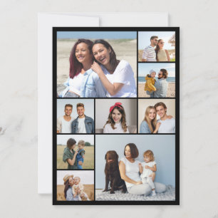 Create Your Own 9 Photo Collage Greeting Card