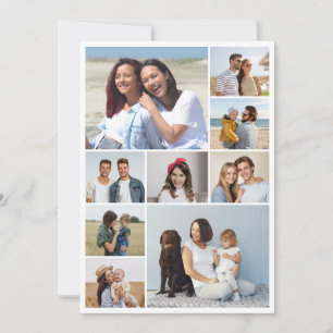 Create Your Own 9 Photo Collage Greeting Card