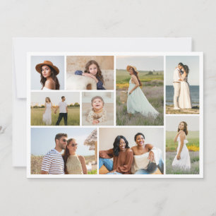 Create Your Own 9 Photo Collage Greeting Card