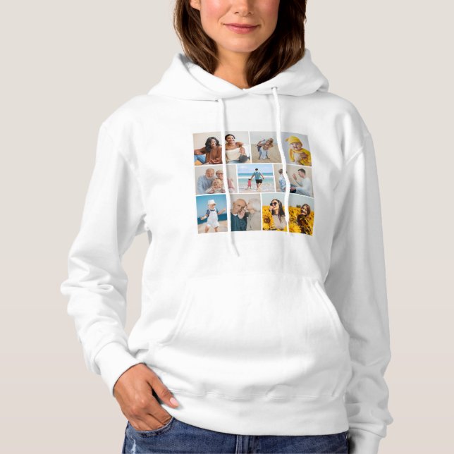 Create Your Own 9 Photo Collage Hoodie (Front)