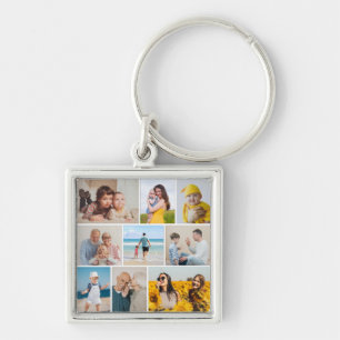 Create Your Own 9 Photo Collage Key Ring