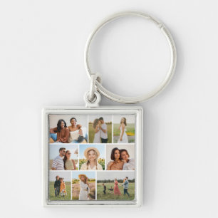 Create Your Own 9 Photo Collage Key Ring