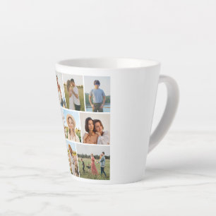 Create Your Own 9 Photo Collage Latte Mug