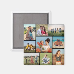 Create Your Own 9 Photo Collage Magnet