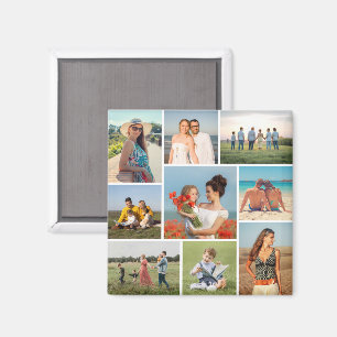 Create Your Own 9 Photo Collage Magnet