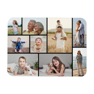 Create Your Own 9 Photo Collage Magnet
