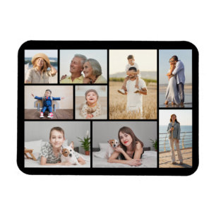Create Your Own 9 Photo Collage Magnet