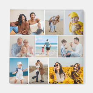 Create Your Own 9 Photo Collage Magnet